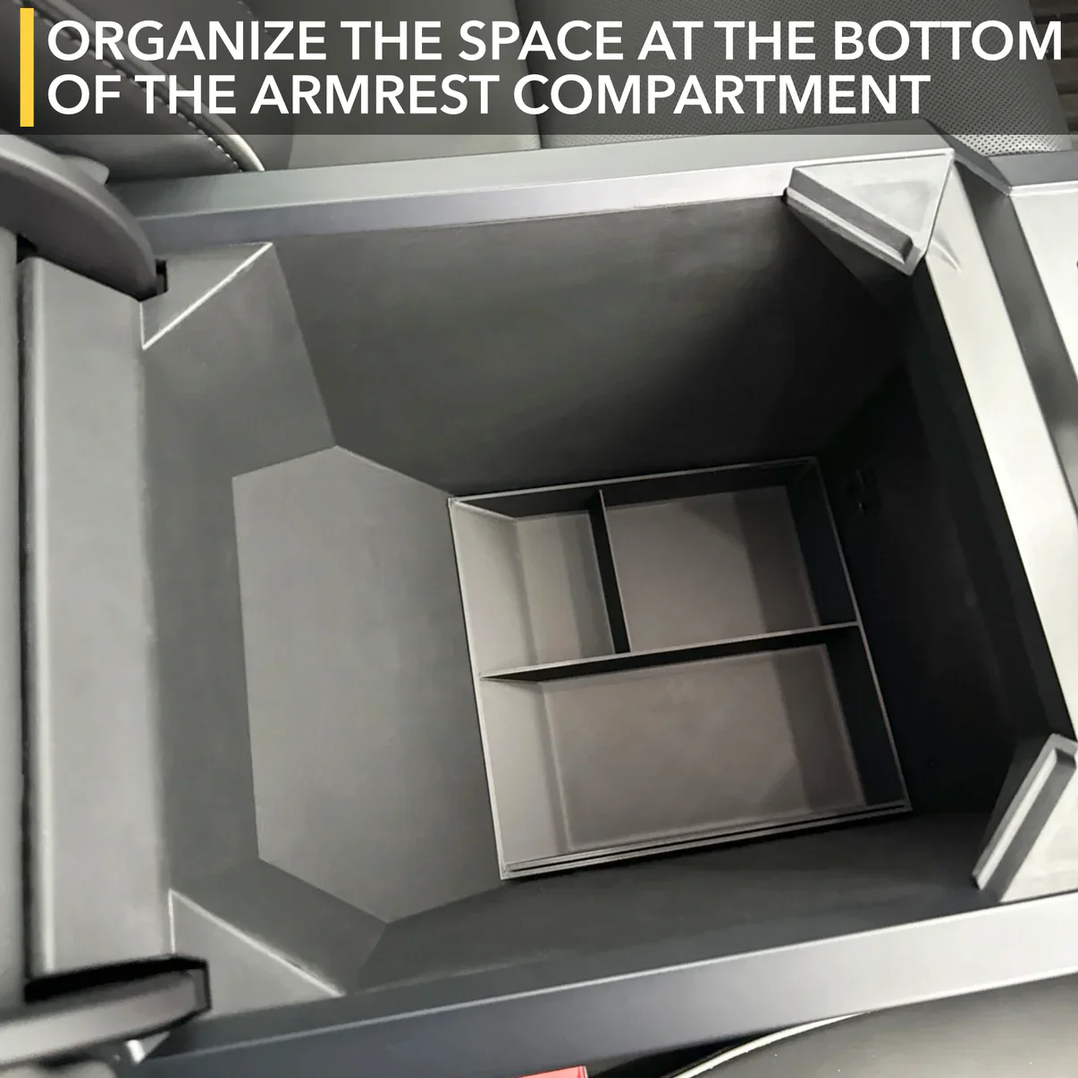 Tesla Cybertruck Lower Armrest Organizer