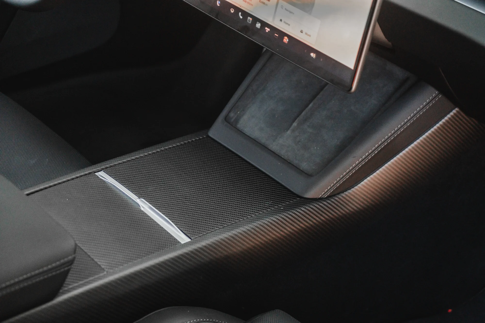 Tesla Model 3 Genuine Carbon Fiber Center Console Side Panels - Image 2