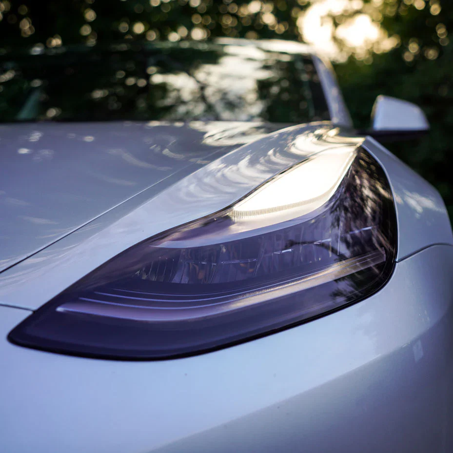 Tesla Model 3 PPF Tinted Headlight Protection - Image 6