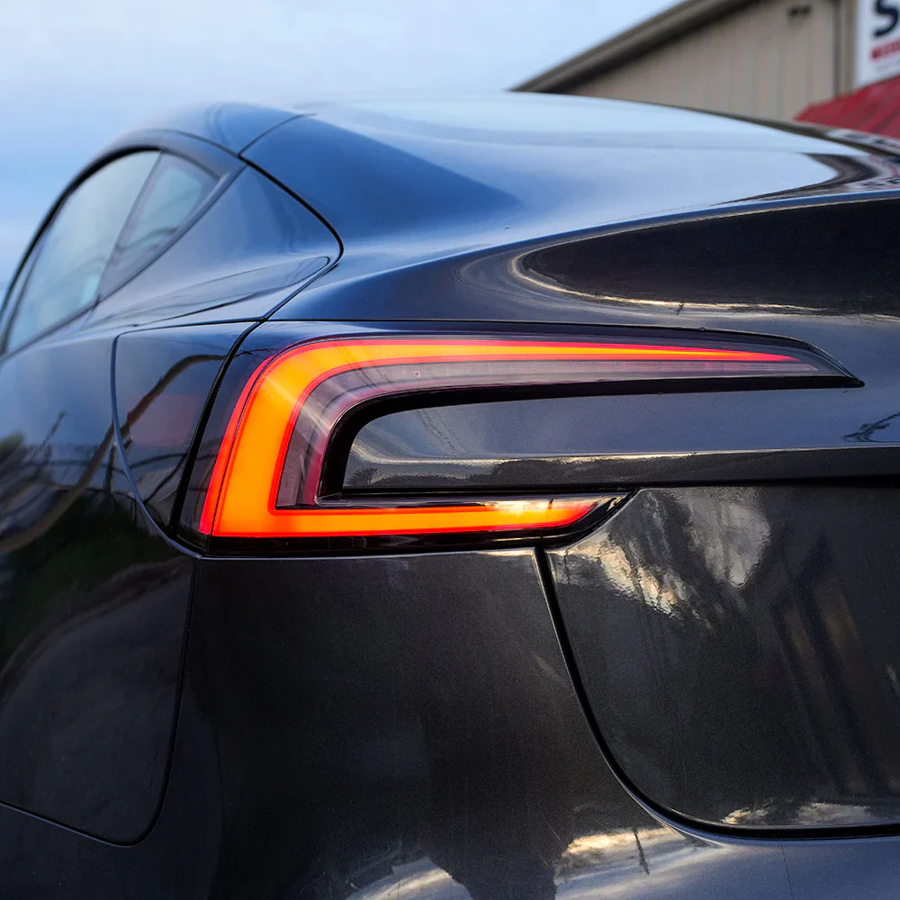Tesla Model 3 PPF Tinted Taillight Protection - Image 3
