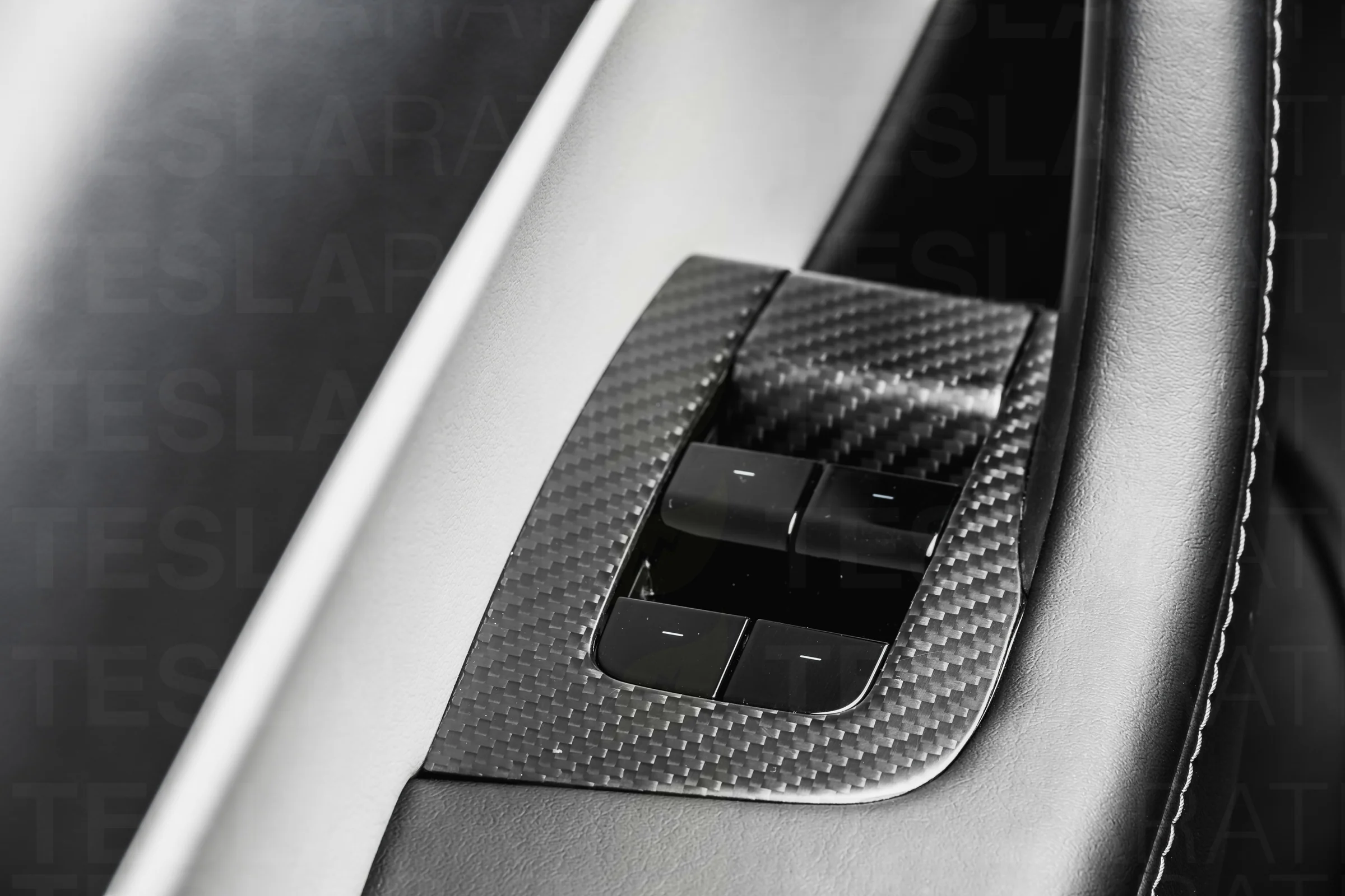 Tesla Model Y Genuine Carbon Fiber Door/Window Switch Panel Covers - Image 4