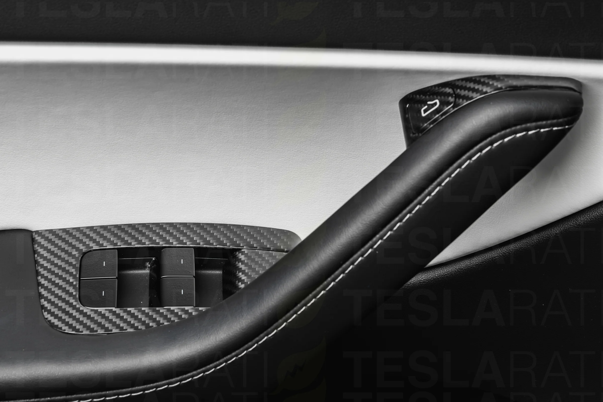 Tesla Model Y Genuine Carbon Fiber Door/Window Switch Panel Covers - Image 5