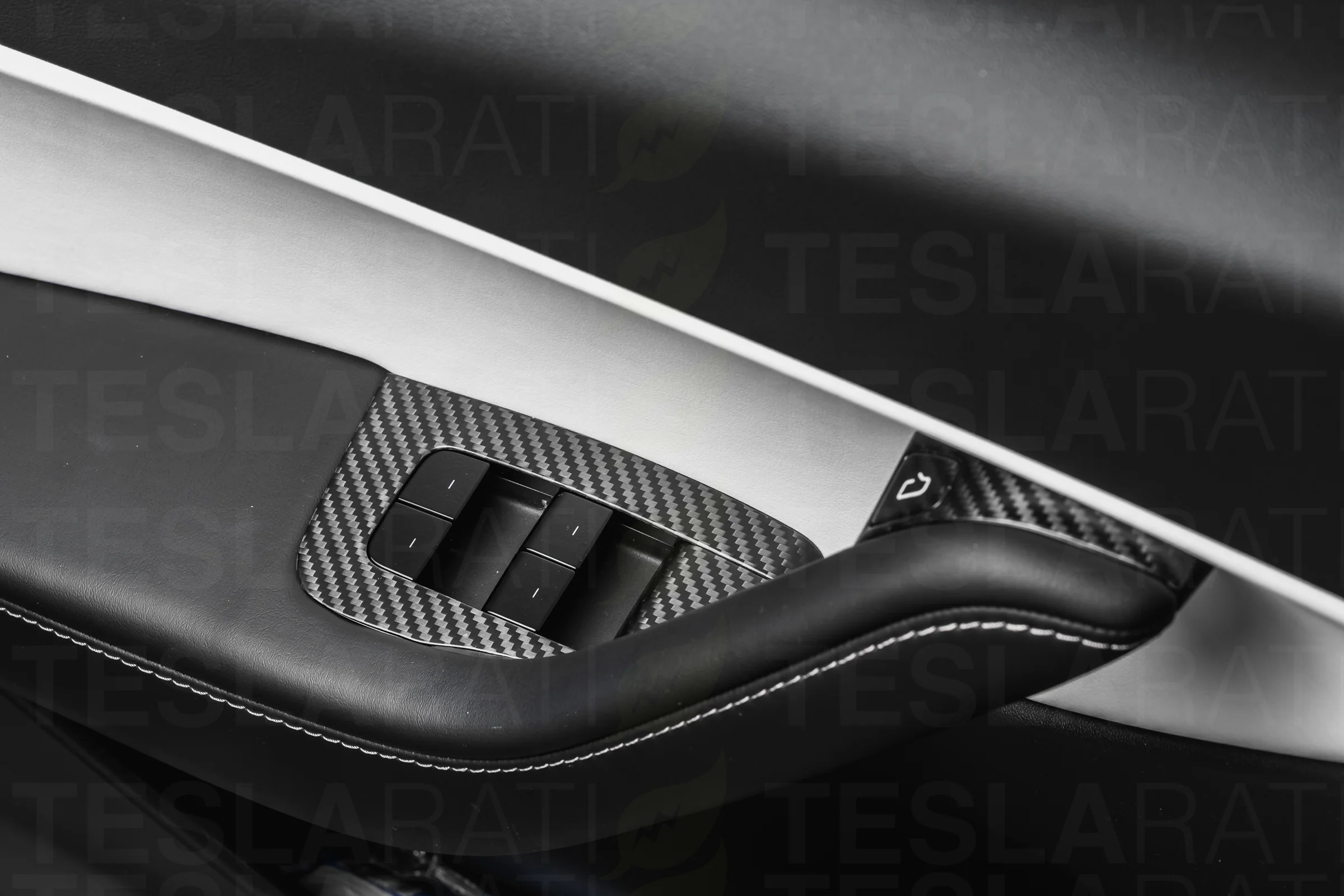 Tesla Model Y Genuine Carbon Fiber Door/Window Switch Panel Covers - Image 6