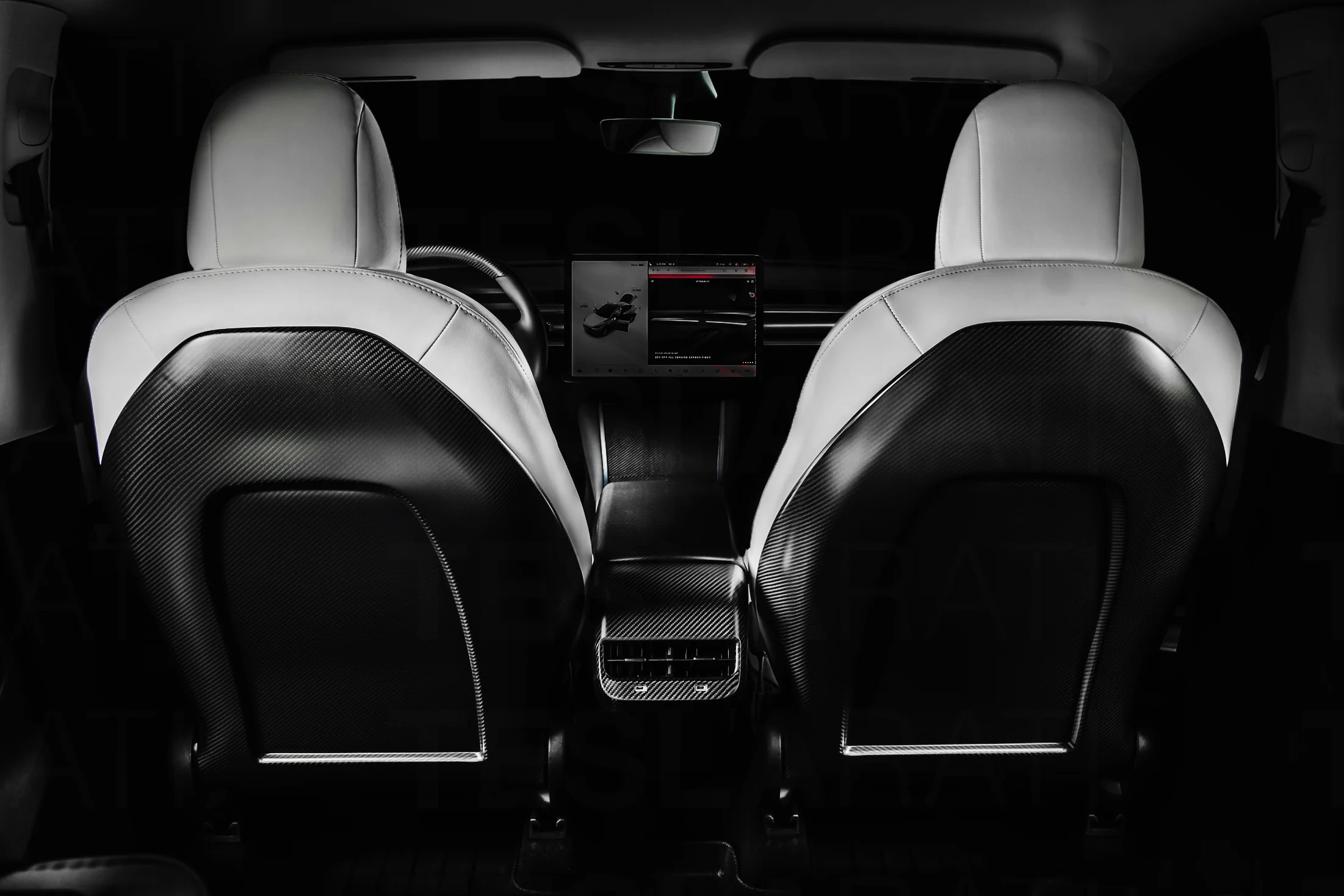 Tesla Model 3 Genuine Carbon Fiber Rear Air Vent Cover - Image 3