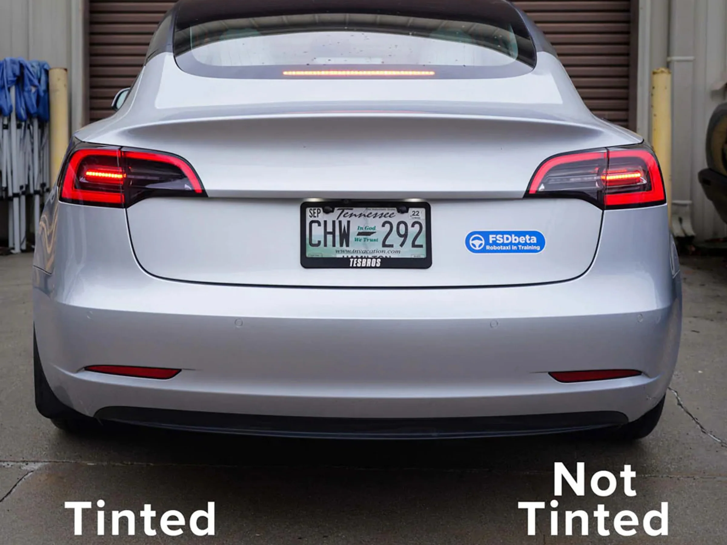 Tesla Model 3 PPF Tinted Taillight Protection - Image 6