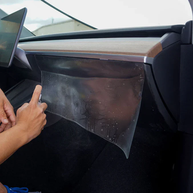 Tesla Model 3 Glovebox PPF Protection - Image 2