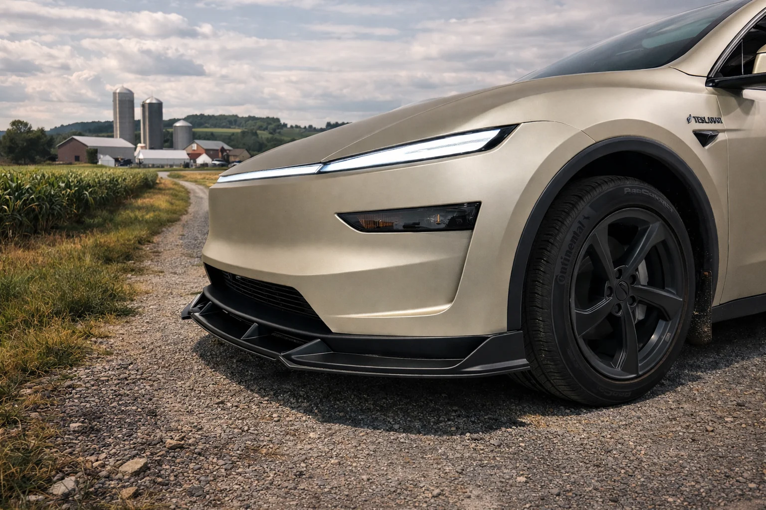 Tesla Model Y Front Bumper Lip Spoiler/Splitter - Image 3